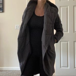 Sweatshirt material long jacket